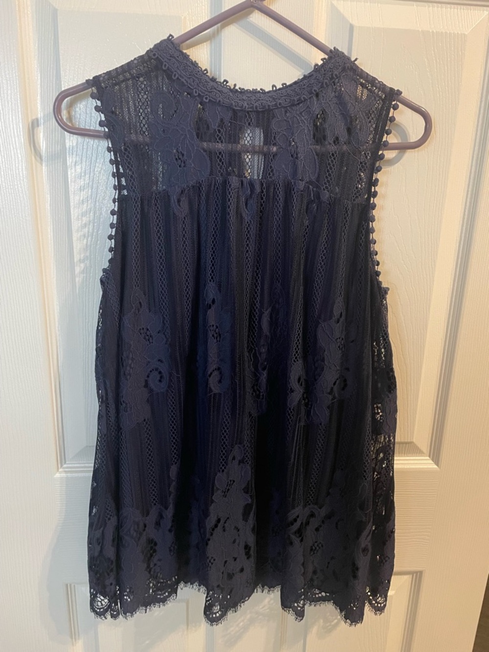 Xhilaration Navy Lace Sleeveless Camisole